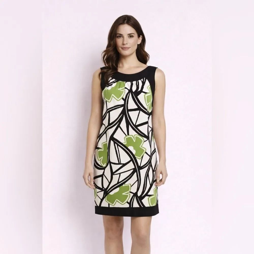 AGB Dress Sleeveless Abstract Pockets A-Line Dressy SZ 14 NWOT